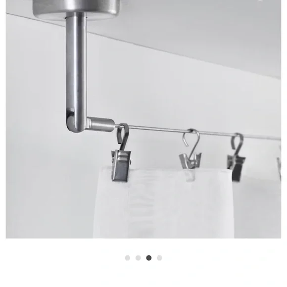 IKEA Silver Curtain Wire Set - Picture 3 of 5